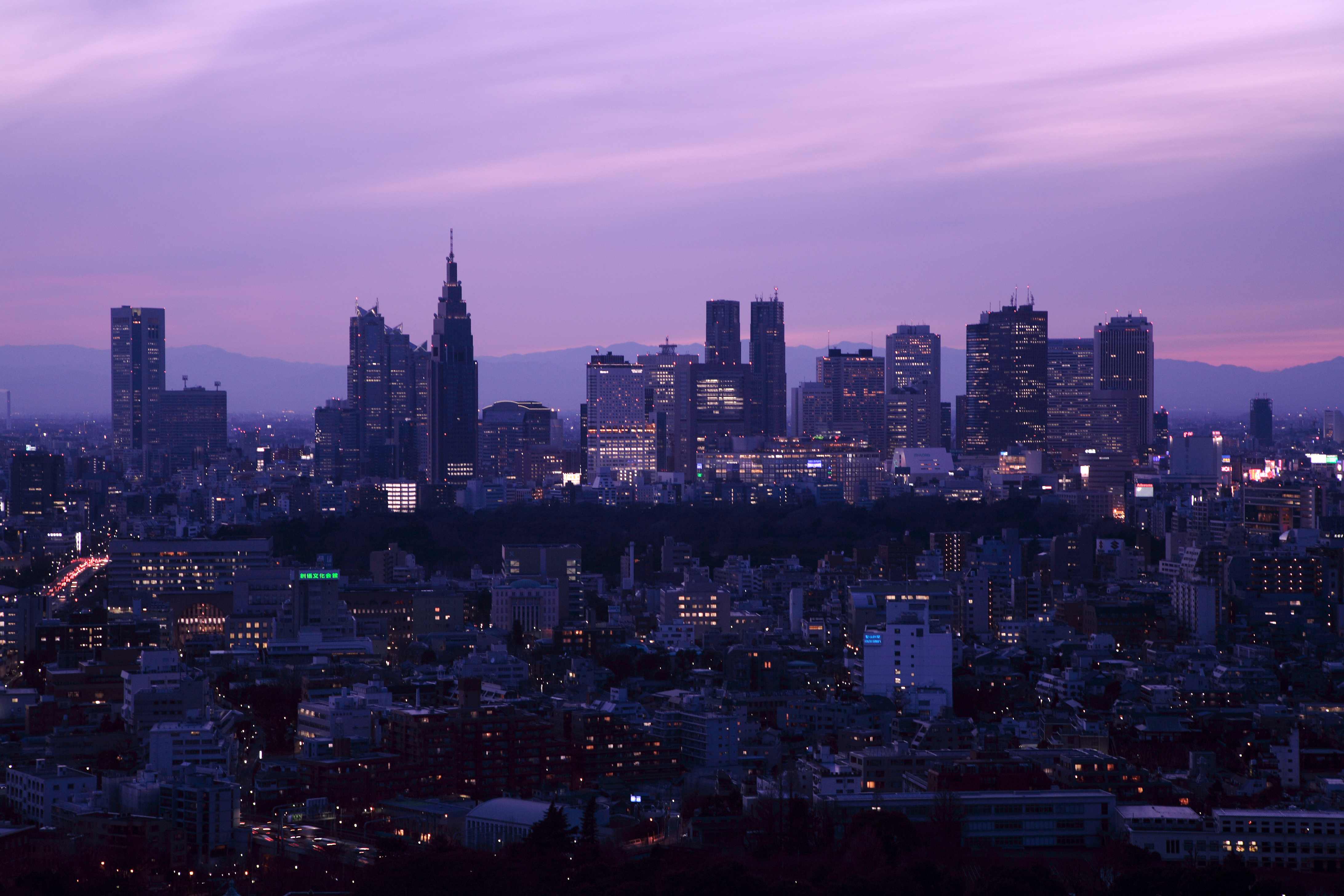 Night view of Shinjyuku from The Main Room